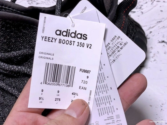 V2 350 Black Adidas Static FU9007 Boost Yeezy (Reflective) - 0813